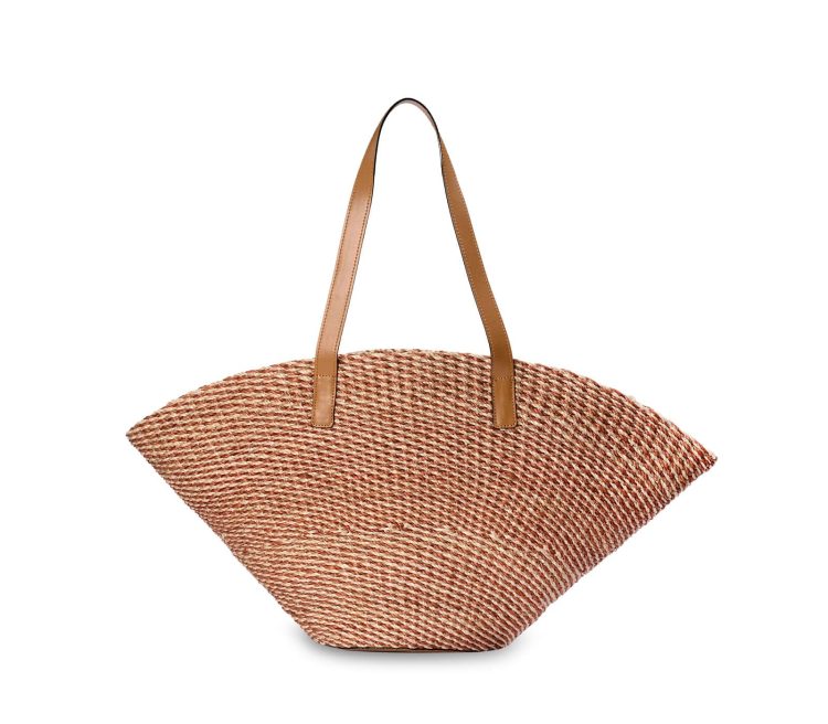 SOPHIA RAFFIA TOTE BAG - TAN