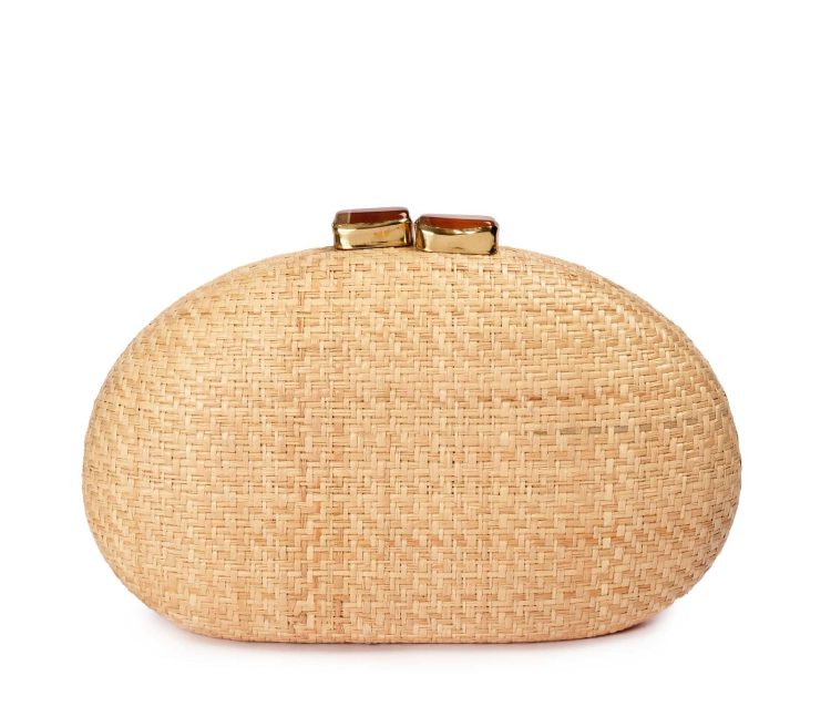 KAYE CLUTCH NATURAL - W AGATE