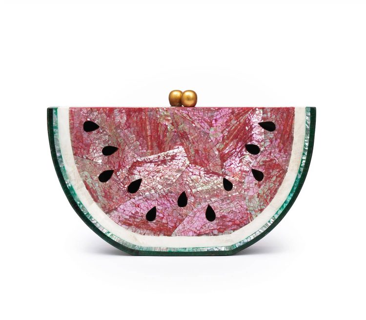 WATERMELON CLUTCH MOTHER OF PEARL