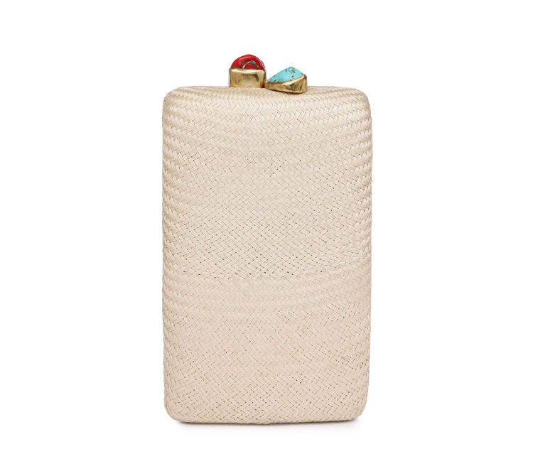 JOYCE NATURAL W CORAL & TURQUOISE