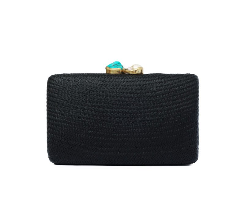 KAPRE BLACK W PEARL + TURQUOISE