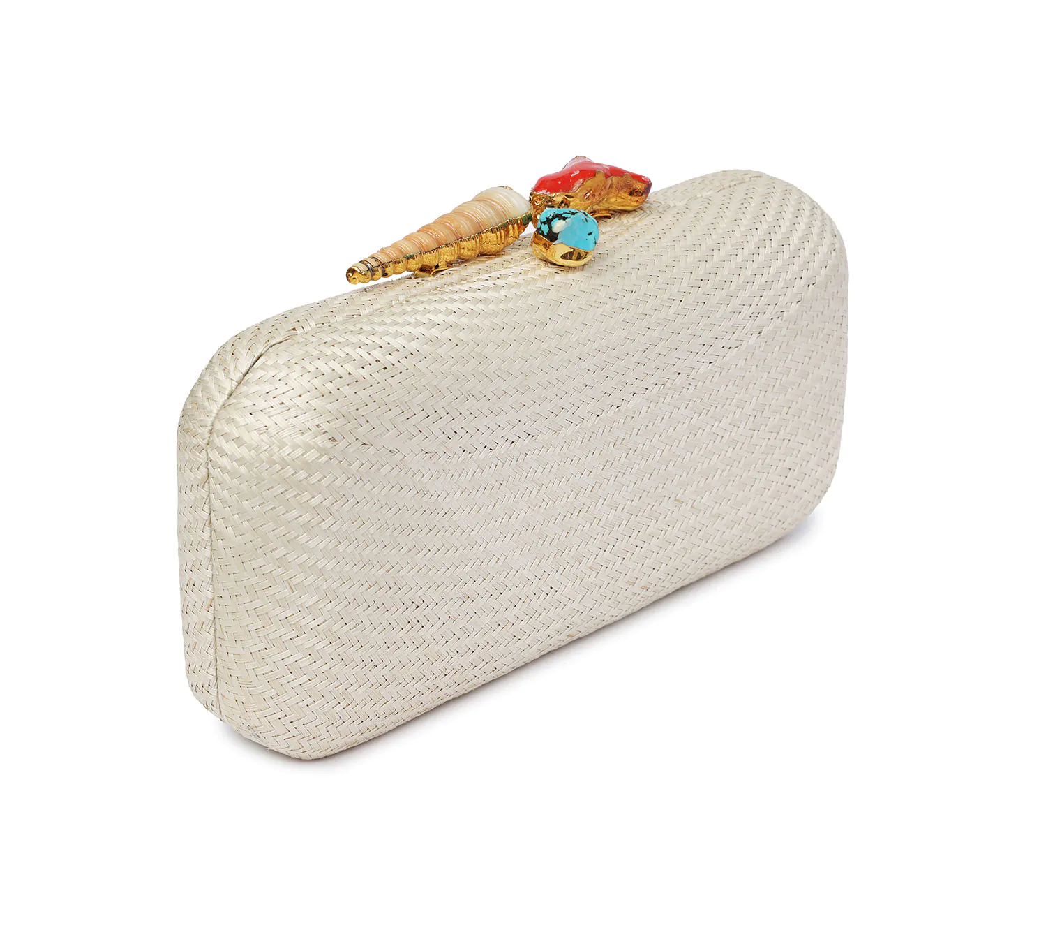 AUDREY NATURAL W AUGER SHELL + CORAL + TURQUOISE - Image 4