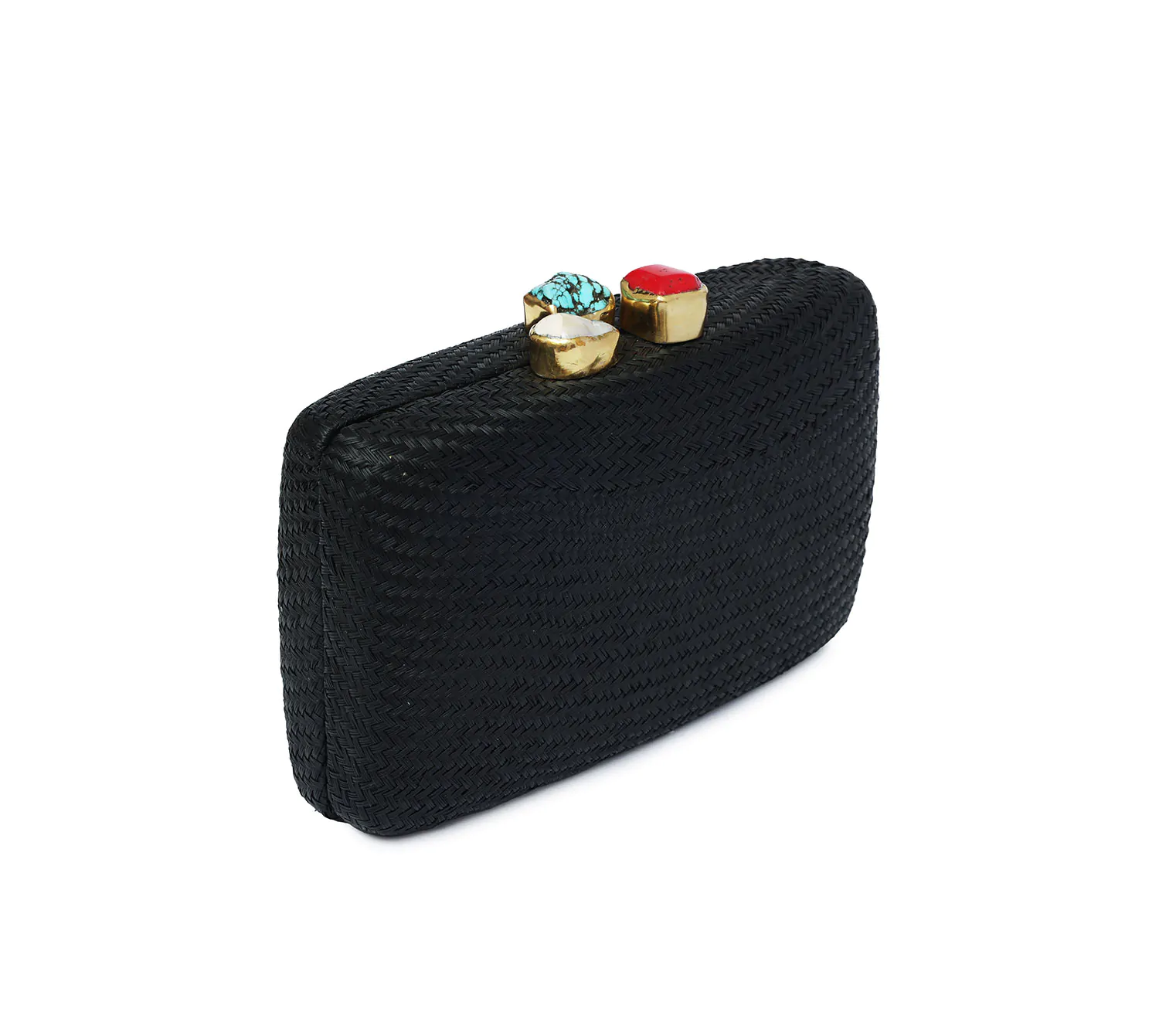 KAPRE BLACK W CORAL & PEARL & TURQUOISE - Image 4