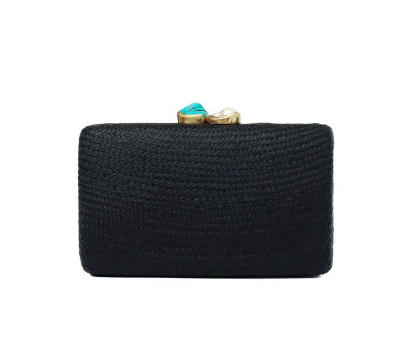 KAPRE BLACK W PEARL + TURQUOISE